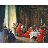 AFTER E.M. BENNETT PAIR OF REPRODUCTION COLOUR PRINTS CARDINALS IN INTERIORS 16" X 20" IN