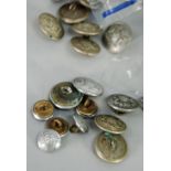 SET OF 36 'SALFORD CORPORATION TRAMWAYS' EMBOSSED WHITE METAL COAT BUTTONS AND 11 MATCHING SMALLER