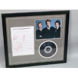 THE JAM - 'TALES FROM THE RIVERBANK' with page of sheet music bearing three signatures in red felt