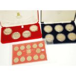 ISLE OF MAN 1988 CUPRO NICKEL DIAMOND FINISH SET OF 6 CROWN COINS, commemorating the 'Bicentenary of