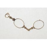 VICTORIAN ENGRAVED ROLLED GOLD LORGNETTE