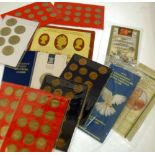UNITED KINGDOM SETS OF COINAGE ON CARDS, King George VI Complete set of Farthings 1937-1952 (x 2),