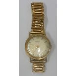 ROAMER GENT'S 'PREMIER' INCABLOC 9ct GOLD CASED WRIST WATCH, the 17 jewel movement with circular