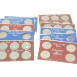 10 ISLE OF MAN CROWN CON SETS, namely seven carded 4 CROWN SETS and the 3 carded 6 CROWN SETS,