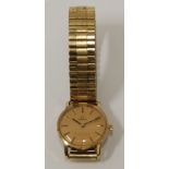 LADY'S OMEGA 9ct GOLD CASED WRIST WATCH, with 17 jewel movement, bearing omega mark and No. 42-