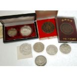 CHINA MINT CO. 1985 TWO COIN SET, COMMEMORATING 20th ANNIVERSARY OF THE FOUNDING OF THE TIBET