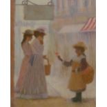 JAMES A TYTLER (Modern) PAIR OF PASTEL DRAWINGS French inspired scene with figures in period costume