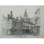 MARC GRIMSHAW (b. 1957) PENCIL DRAWING 'The City Arms' and 'Vine Inn', Kennedy Street, Manchester