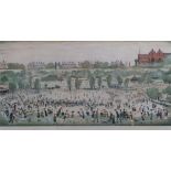 •LAURENCE STEPHEN LOWRY (1887 - 1976) ARTIST SIGNED COLOUR PRINT 'Peel Park' An edition of 850,