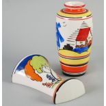 CLARICE CLIFF STYLE EMILIO JAMES, LIMITED EDITION 'AMBIENCE' POTTERY VASE, (9/50), of ovoid form