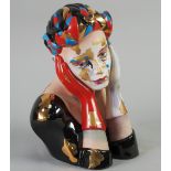 ARTIST SIGNED LIMITED EDITION GOEBEL, PORCELAIN BUST OF A LADY, 'Schonheit' (139/1000) painted in