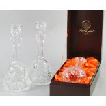 BOXED WEBB LEAD CRYSTAL DECANTER AND STOPPER of footed baluster form, 11" (28cm) high, together with
