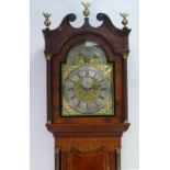 JOHN OWEN, LLANRWST, GEORGE III CROSSBANDED MAHOGANY LONGCASE CLOCK WITH 8 DAYS MOVEMENT, arched