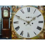 NINETEENTH CENTURY FIGURED MAHOGANY LONGCASE CLOCK with rolling moonphase, signed Whitmore,