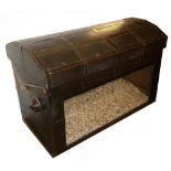 A TROPICAL FISH TANK IN THE FORM OF A TREASURE CHEST