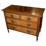 A LATE VICTORIAN/EDWARDIAN WALNUTWOOD DRESSING TABLE/WASHSTAND (INCOMPLETE)