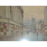 BOB RICHARDSON ARTIST SIGNED PRINT 'ST. ANN'S SQUARE, MANCHESTER' 220/500