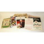 VARIOUS OLD FOOTBALL MEMORABILIA 'FOOTBALL STARTS TO DAY', MANCHESTER UNITED FOOTBALL CLUB OVER