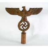 A CAST BRONZE EXAMPLE OF A THIRD REICH 1932-34 PATTERN N.S.D.A.P. BRIGADE BANNER POLE TOP well