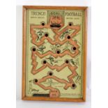 WORLD WAR I PERIOD 'TRENCH FOOTBALL BOARD GAME, in glazed case, marked R F & S, 9 1/2" x 6 1/2" (