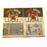 TWO MANCHESTER UNITED HOME PROGRAMMES V Everton No 8 and Newcastle No 10 1948/49