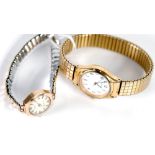 EVERITE LADY'S 9ct GOLD WRIST WATCH, with 17 jewel incabloc movement, small circular dial, gold