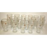 SIXTEEN 'GUINNESS' PINT GLASSES (AS NEW)