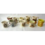 TEN VARIOUS ROYAL AND OTHER COMMEMORATIVE MUGS