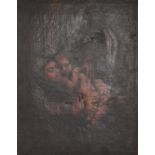 Manner of Carracci (19th century)
A three quarter length portrait of a mother and child, oil on