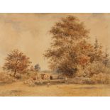 Attributed to Frederick Nash (1782-1856) British
A pair of watercolours 'Littleworth - Looking
