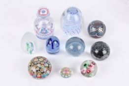 A Whitefriars millefiori glass ink bottle and stoppertogether with fourteen other assorted art