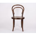 A Thonet style childs bentwood chair
made by Fischel, Czechoslovakia, with solid seat and curved