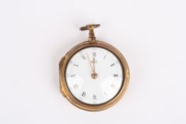 An 18th century pair cased fusee pocket watchby Charles Churchill of London, No. 6799, the white