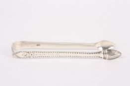 A pair of Georgian bright-cut sugar tongswith makers initials C. L probably for Charles Lias,