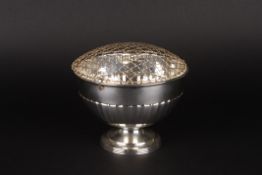 A George V silver rose bowl by Walker & Hallhallmarked Sheffield 1922, of semi-fluted design and