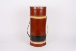 An unusual WWII naval catapult cord tubeformed from compressed card and lacquered leather effect