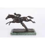 David Cornell (20th century) British
A bronze model of a race horse and jockey 'Champion Finish',