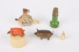 A novelty tape measure in the form of a dog and other accessoriescomprising a plastic tape