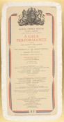 A collection of four framed theatre programme silkscomprising: The Royal Opera Covent Garden Gala