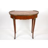 A 19th century style French marquetry and kingwood kidney shaped table
the brass galleried top