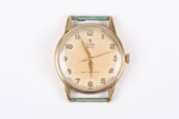 A 9ct gold Tudor Royal mechanical wrist watchthe silvered dial with gilt Arabic numerals and gilt