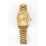 An 18ct yellow gold Rolex Daydate Oyster Perpetual automatic wristwatch, circa 1984, Reference