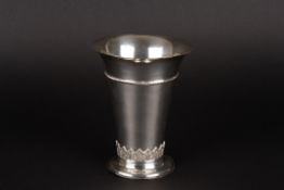 An Edward VIII silver trumpet vasehallmarked Sheffield 1936, with flared beck, the base with