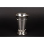 An Edward VIII silver trumpet vase
hallmarked Sheffield 1936, with flared beck, the base with