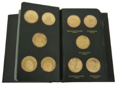 A History of the English-speaking Peoples A set of 50 silver gilt commemorative coins produced by