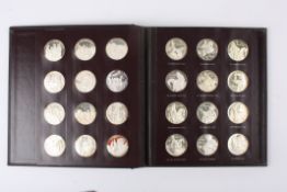 Chaucer's the the Canterbury Tales Silver Proof set a set of 36 Sterling silver proof coins, all