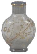 Emile Gallé (1846-1904) French An opalescent glass and enamel scent bottle and stopper, the body