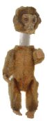 A Schuco monkey scent bottle with mohair body and internal glass bottle. Condition: Good condition