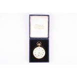 An 18ct gold J W Benson 'The Field' open face pocket watch hallmarked London 1917, the white