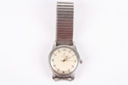 An Omega Seamaster stainless steel automatic wrist watch the signed silvered dial with Arabic and